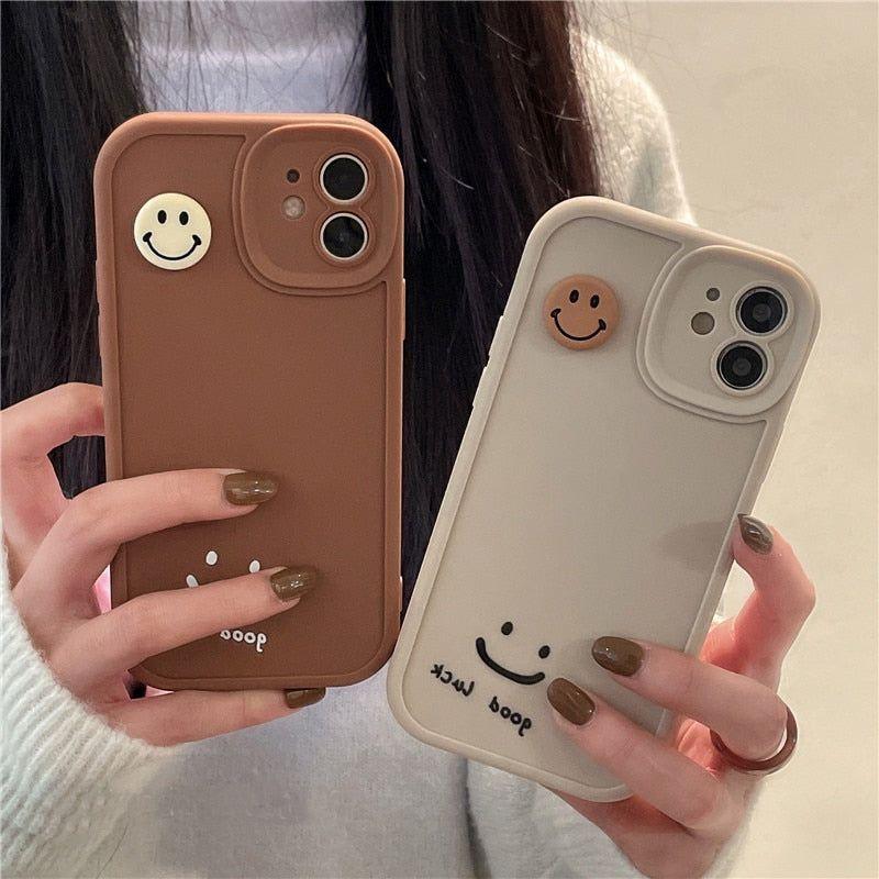 Good Luck Smiley Cute Phone Case For iPhone 11 13 12 Pro Max XS XR X