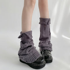 Goth Grunge Distressed Knit Leg Warmers