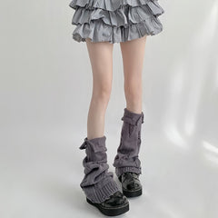 Goth Grunge Distressed Knit Leg Warmers