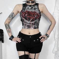 Goth Punk Crop Tank Top