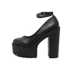 Gothic Ankle Strap Platform Pumps