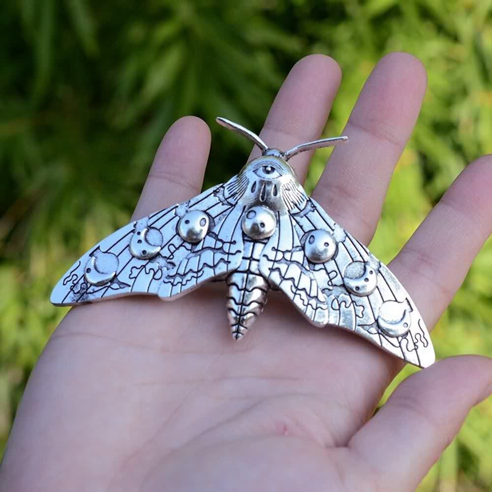 Gothic Evil Eye Moth Hair Clip