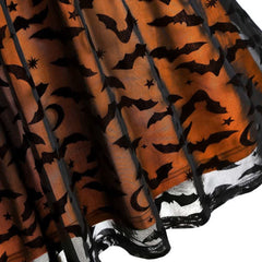 Gothic Halloween Bat Lace Overlay Dress