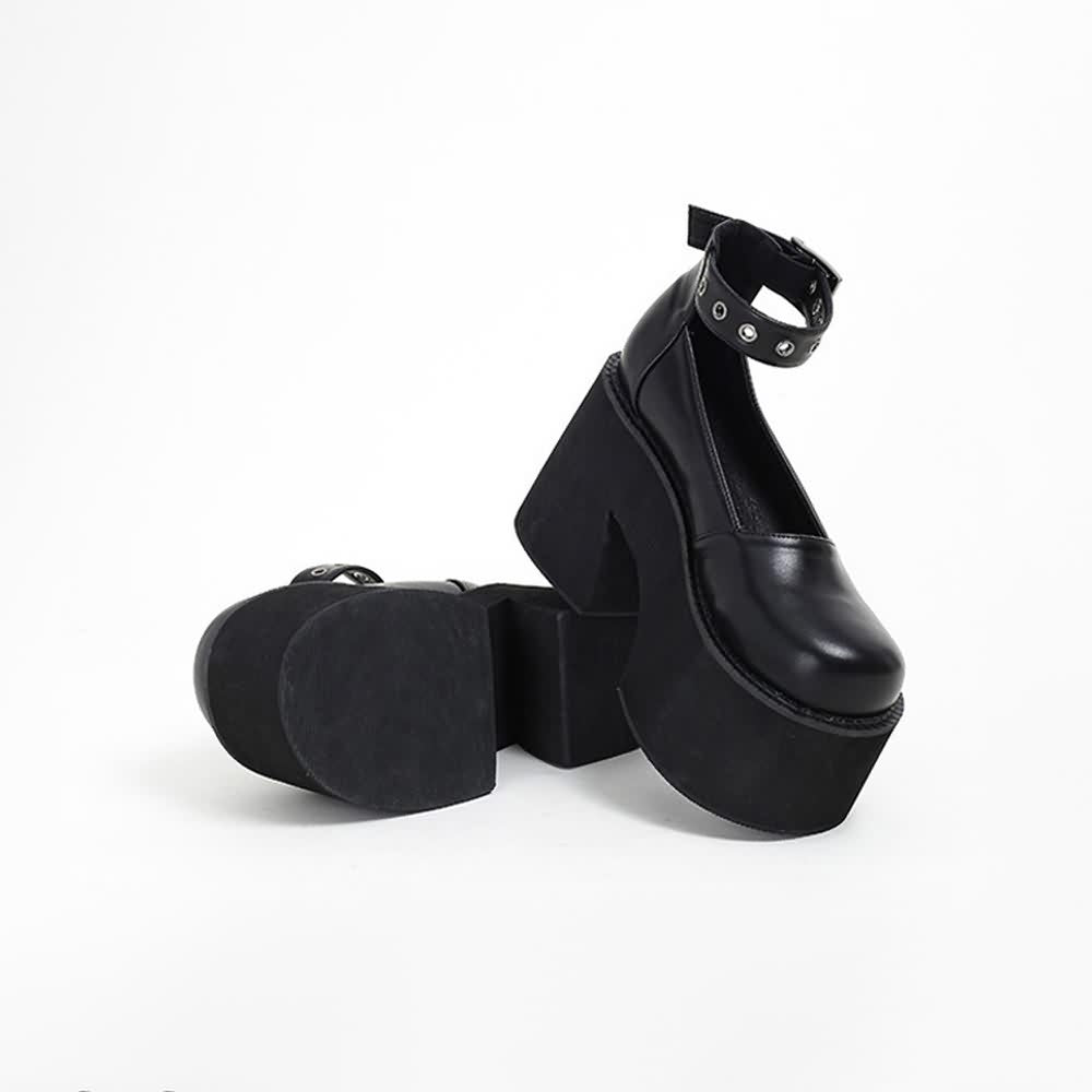 Gothic Lolita Ankle Strap Platform Mary Janes