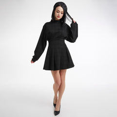 Gothic Plaid High Waist Mini Dress