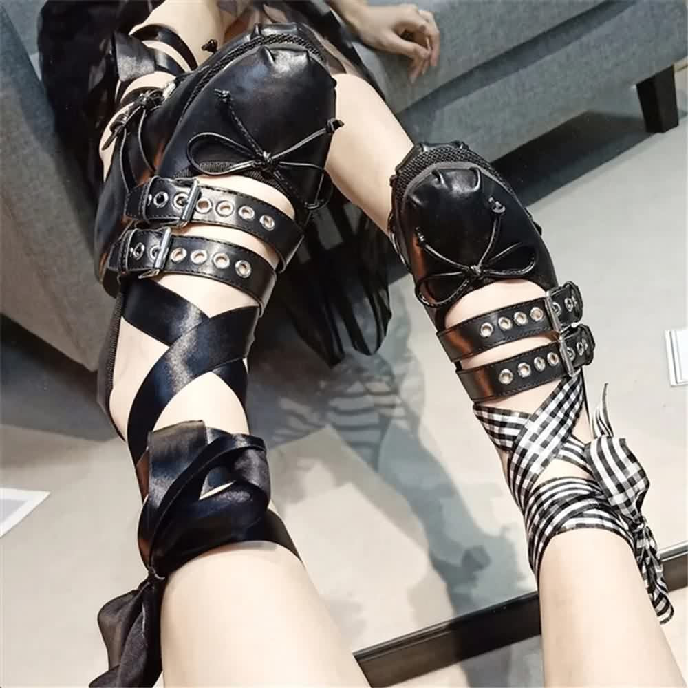 Gothic Punk Ballet Flats