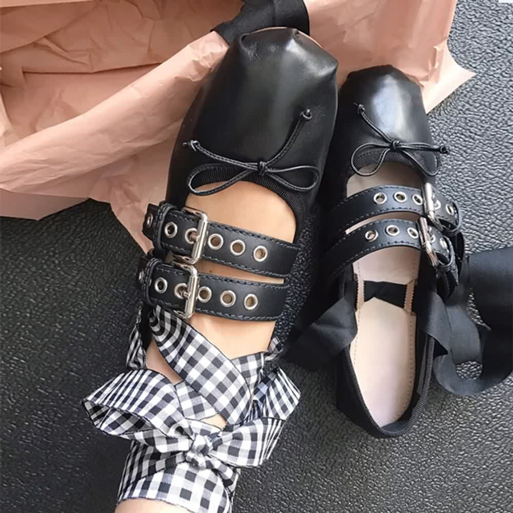 Gothic Punk Ballet Flats