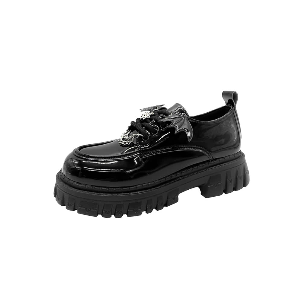 Gothic Punk Bat Oxford Platform Shoes