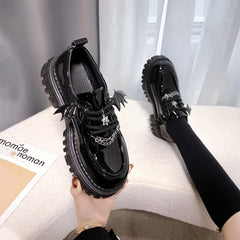 Gothic Punk Bat Oxford Platform Shoes