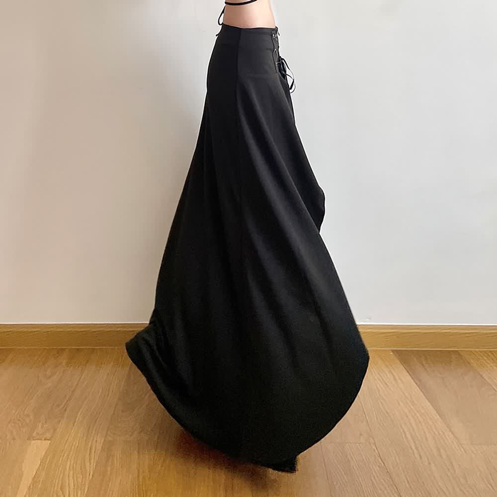 Gothic Punk Layered Maxi Skirt