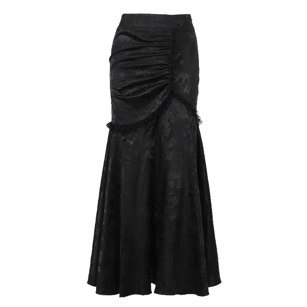 Gothic Retro Maxi Skirt And Crop Top