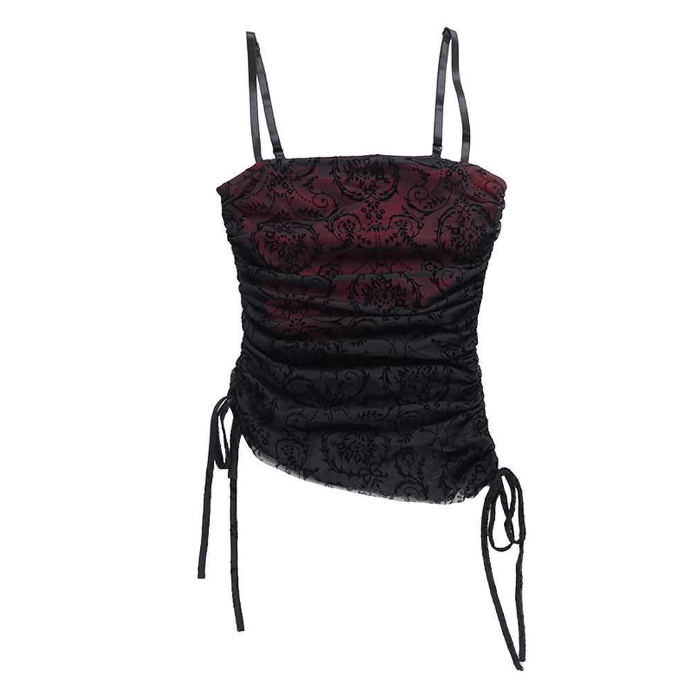 Gothic Ruched High Low Cami Top