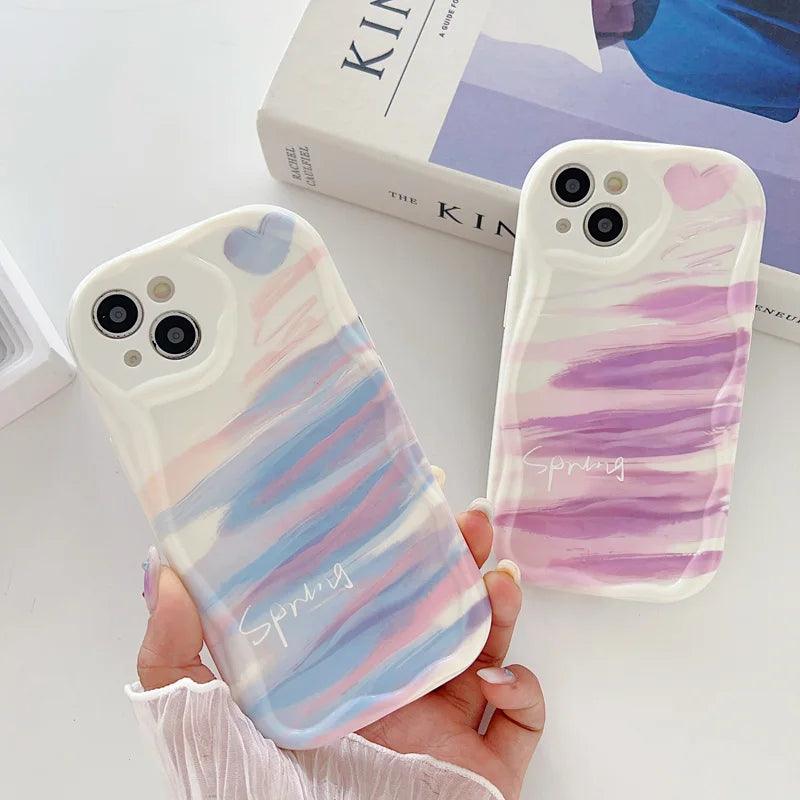 Graffiti Heart Cute Phone Case for iPhone 11, 12, 13, 14 ProMax, 14 Plus, X, XR, XS Max, 7, 8 Plus - Clashing Design