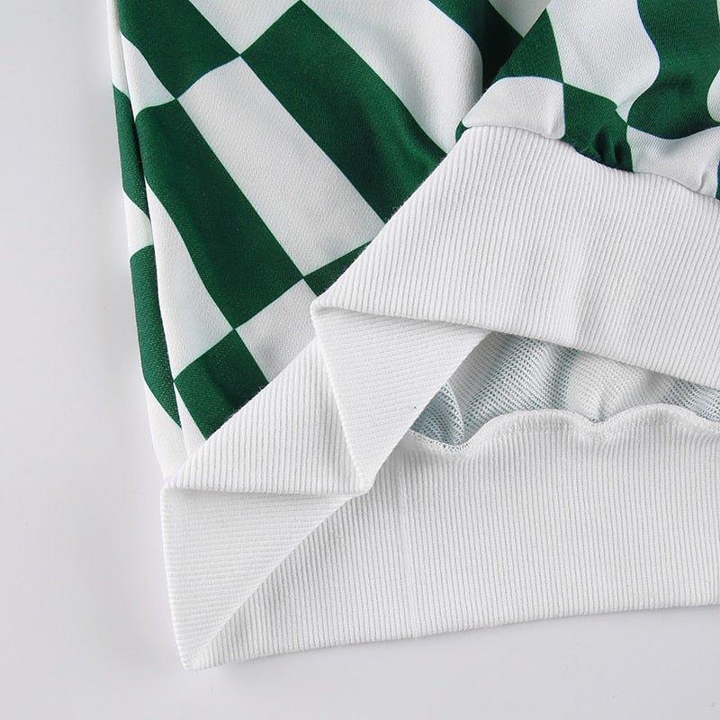 Green Checkered Oversized sweatshirt