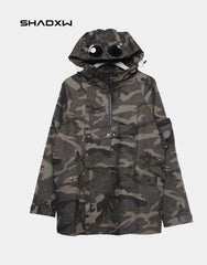 Green techwear jacket