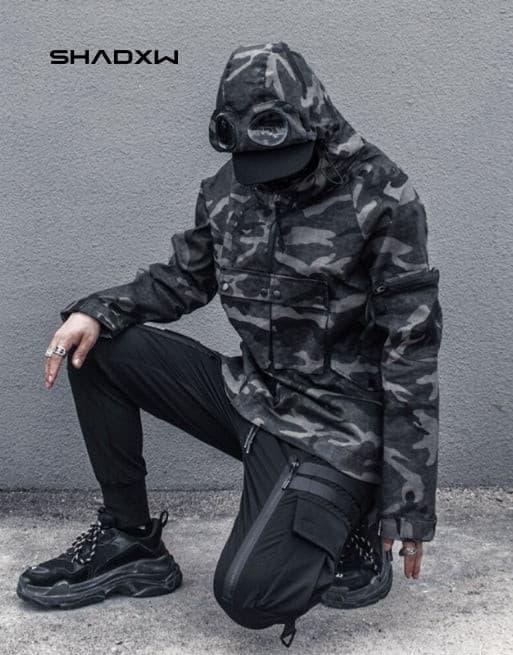 Green techwear jacket