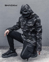 Green techwear jacket