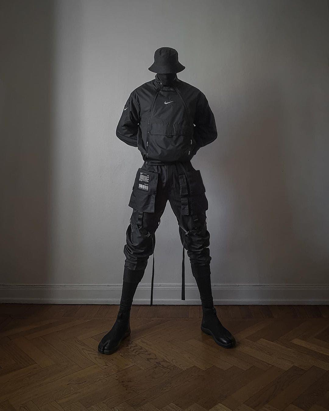 Function Multi Pockets Ribbons Pants