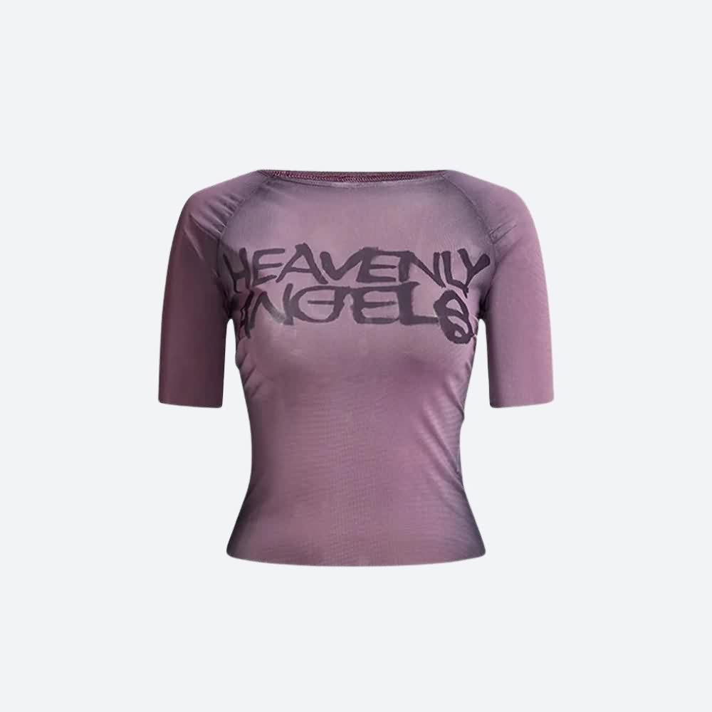 Heavenly Angels Gothic Grunge Sheer Mesh Top