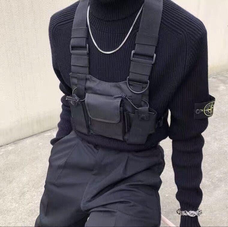Hip Hop Streetwear Men Fashion Shoulder Bag