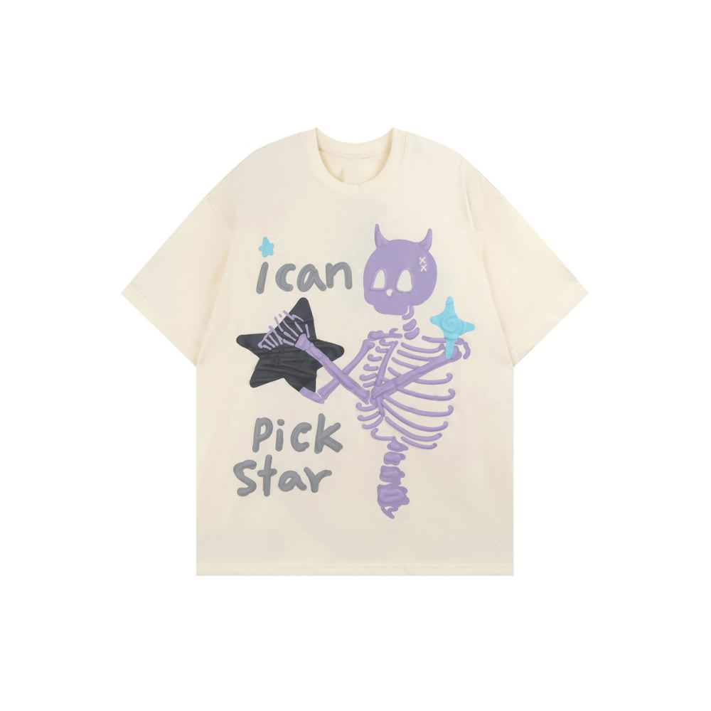 I Can Pick Star Pastel Goth Skeleton T-shirt