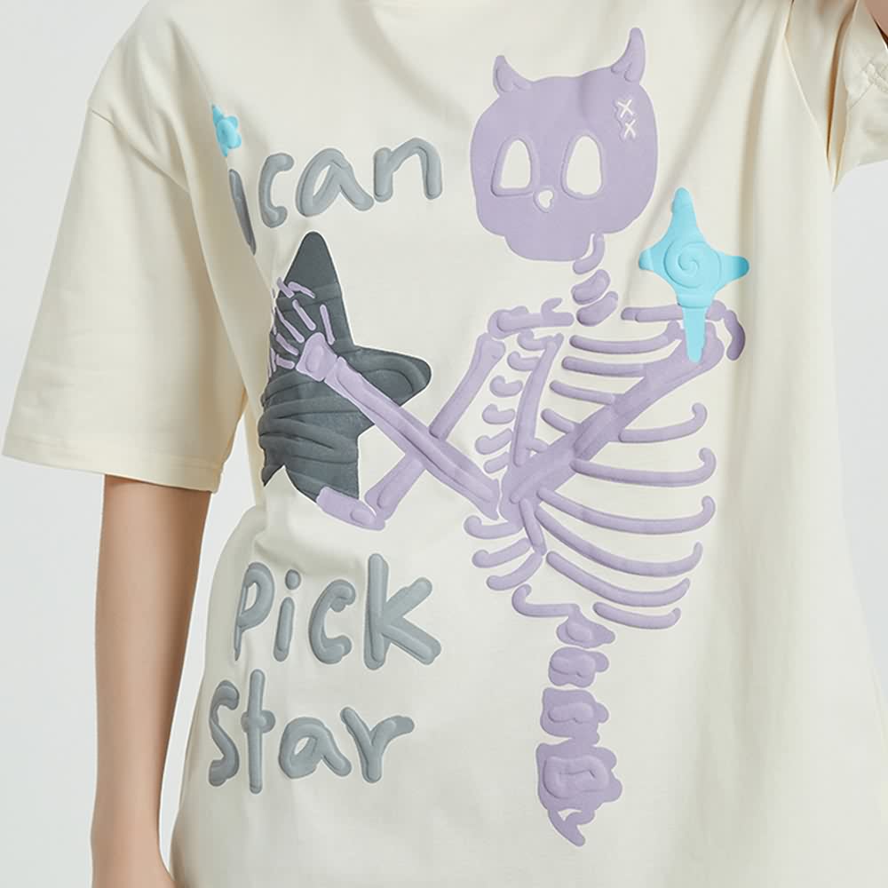 I Can Pick Star Pastel Goth Skeleton T-shirt