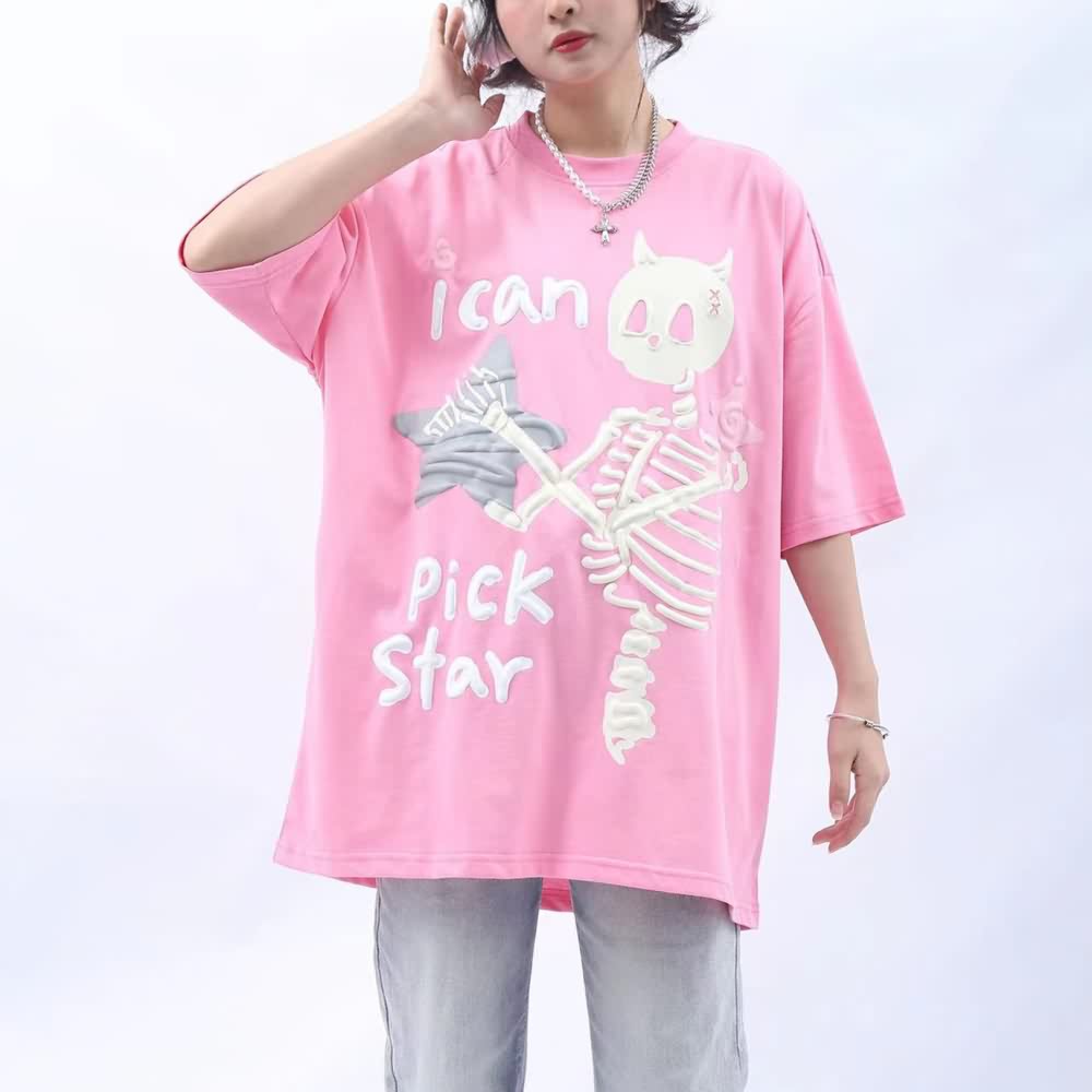 I Can Pick Star Pastel Goth Skeleton T-shirt