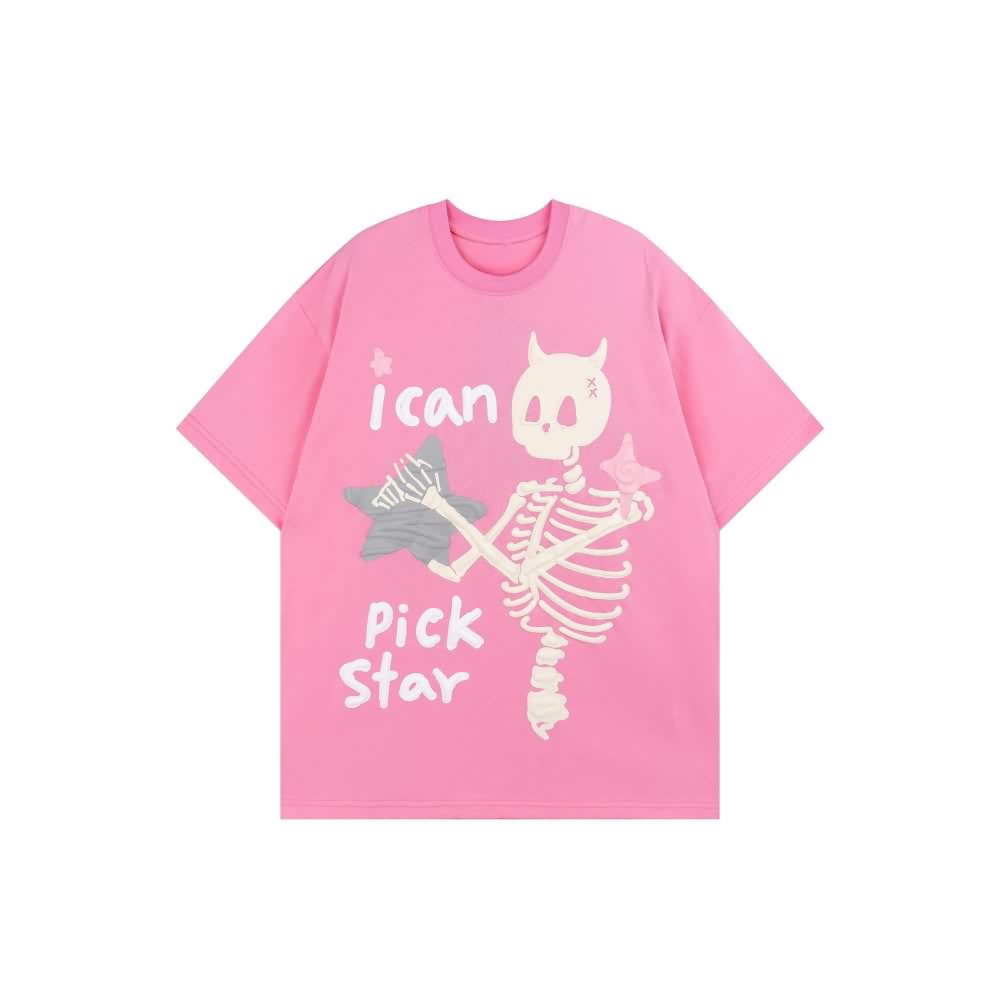 I Can Pick Star Pastel Goth Skeleton T-shirt