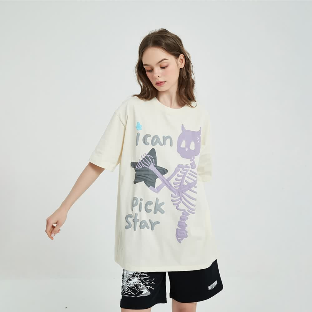 I Can Pick Star Pastel Goth Skeleton T-shirt