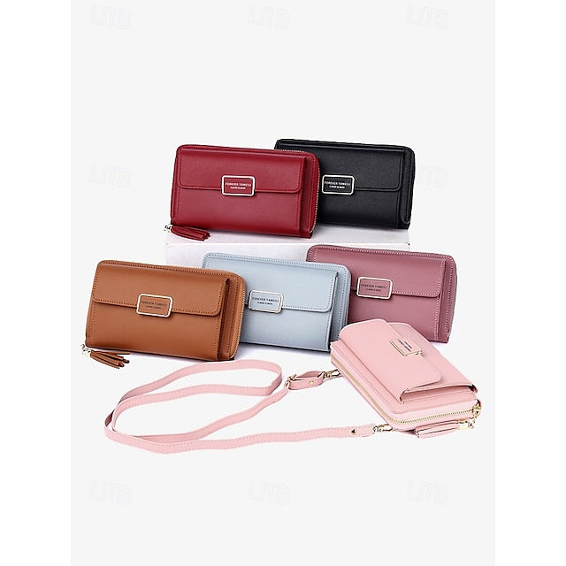 Wristlet Bag Crossbody Leather PU  Mobile Phone