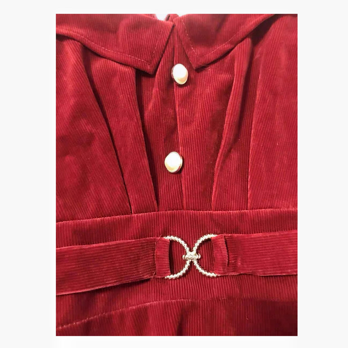 Hollyanna Corduroy Dark Academia Dress