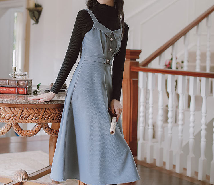 Hollyanna Corduroy Dark Academia Dress