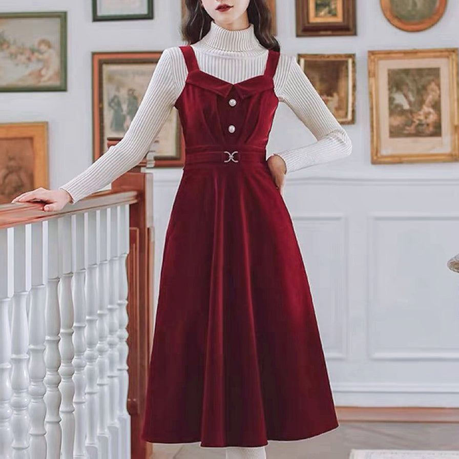 Hollyanna Corduroy Dark Academia Dress