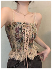 Cottagecore Lace Bustier Top