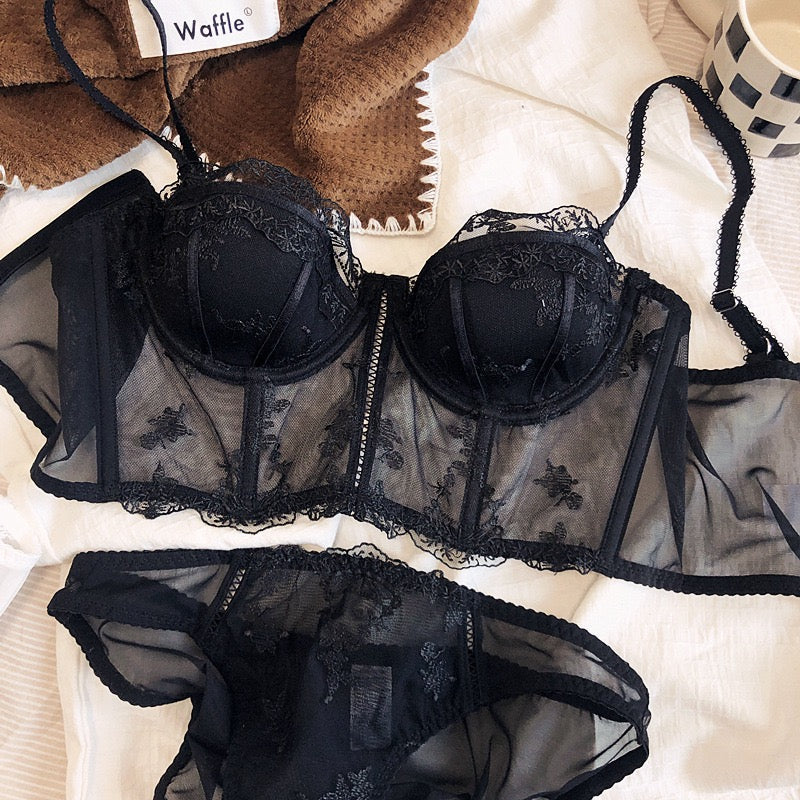 2-teiliges Dessous-Set mit Spitzenbustier