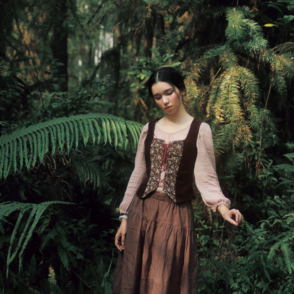 Cozy Forest Cottage Witch Cottagecore Vest