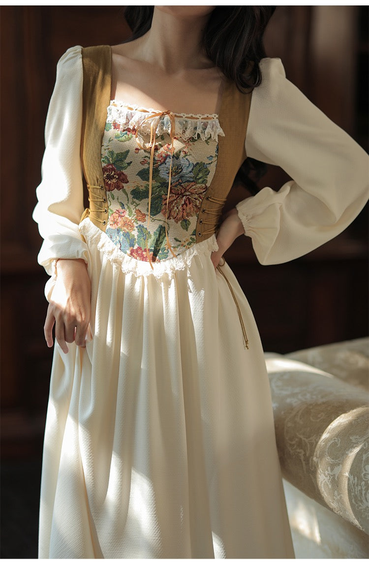 Devina Cottage Witch Cottagecore Bustier Dress