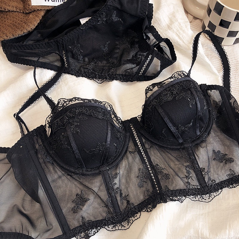 2-teiliges Dessous-Set mit Spitzenbustier