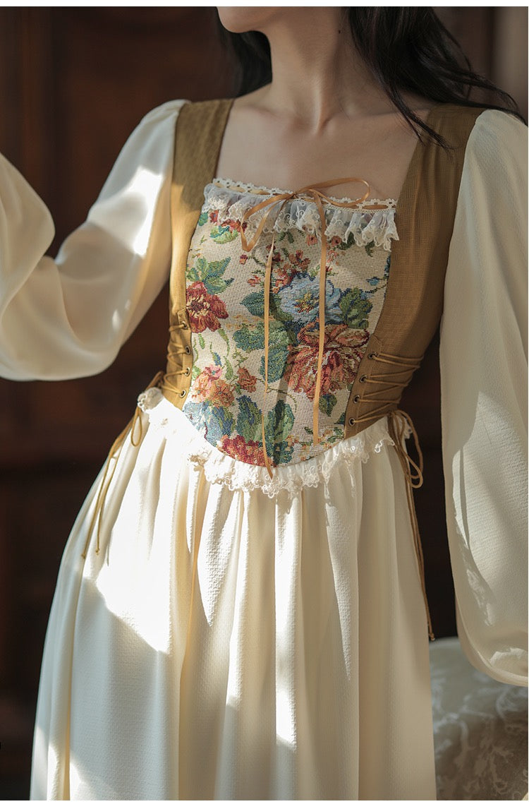 Devina Cottage Witch Cottagecore Bustier Dress
