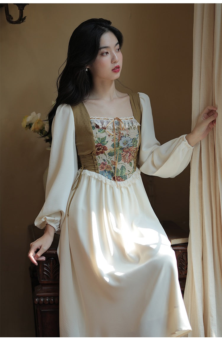 Devina Cottage Witch Cottagecore Bustier Dress