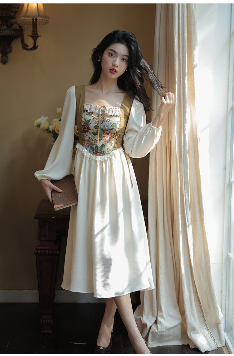 Devina Cottage Witch Cottagecore Bustier Dress