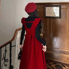 Merry Redberry Cottagcore Pinafore Dress