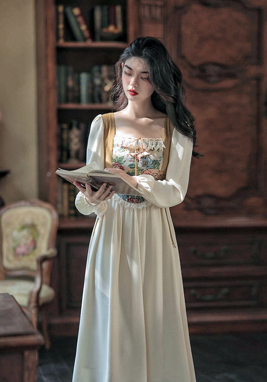 Devina Cottage Witch Cottagecore Bustier Dress