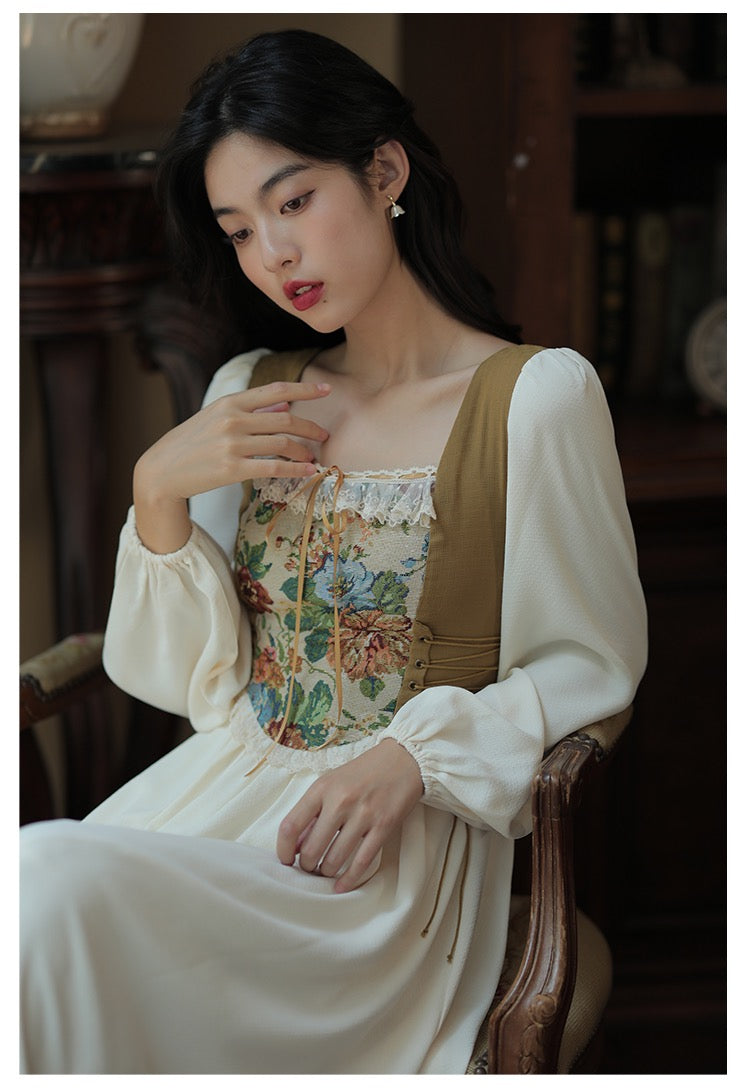 Devina Cottage Witch Cottagecore Bustier Dress