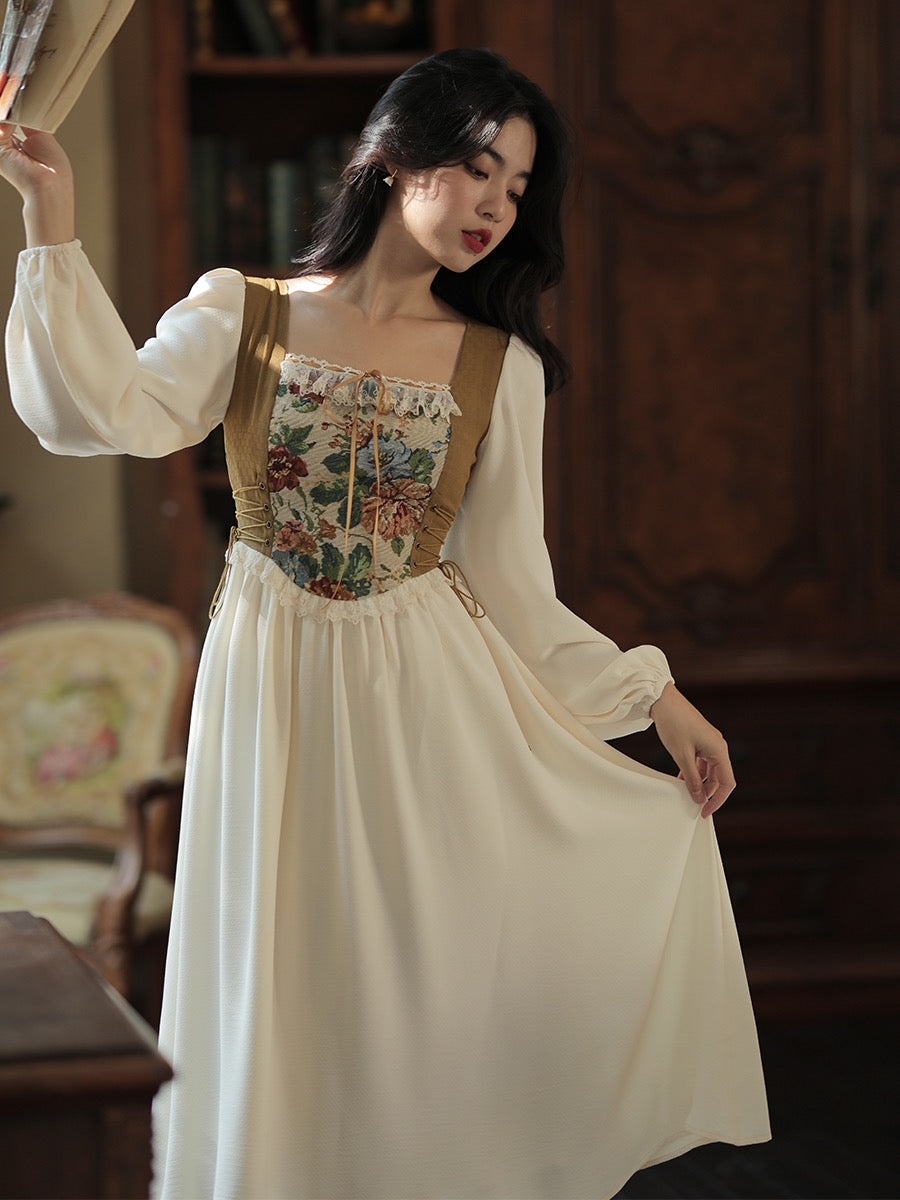 Devina Cottage Witch Cottagecore Bustier Dress