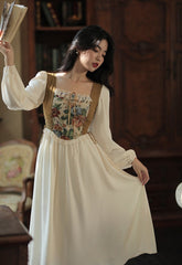 Devina Cottage Witch Cottagecore Bustier Dress
