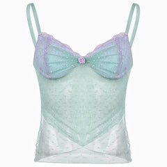 Mermaid Mesh Fairycore Crop Top