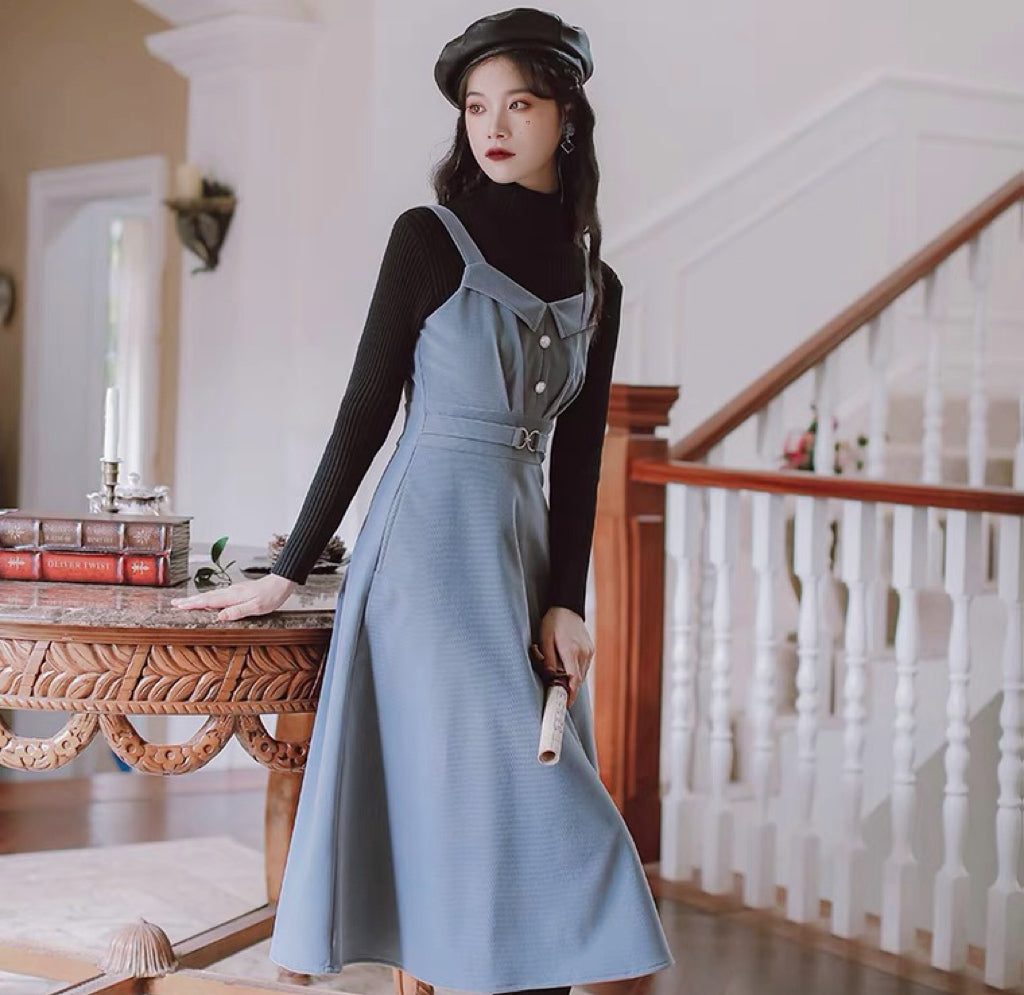 Hollyanna Corduroy Dark Academia Dress