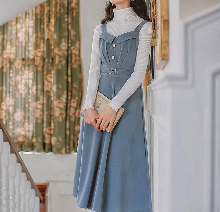 Hollyanna Corduroy Dark Academia Dress
