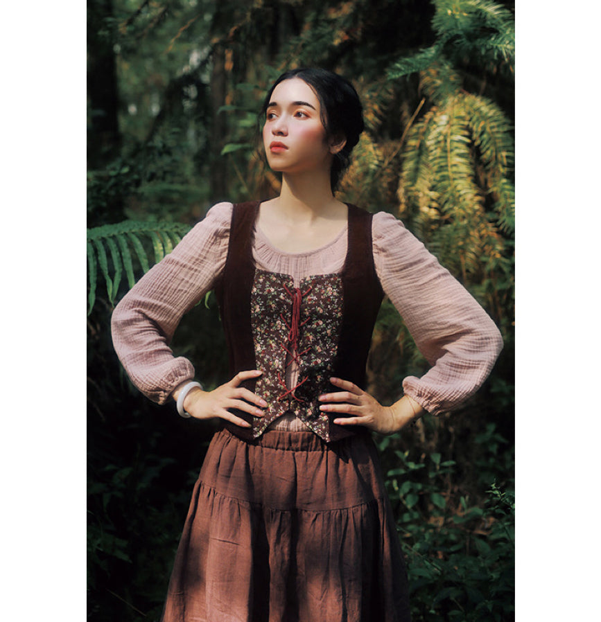 Cozy Forest Cottage Witch Cottagecore Vest